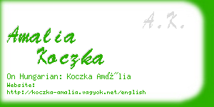 amalia koczka business card